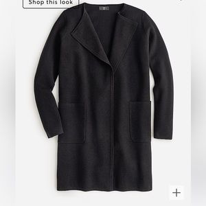 J. Crew Juliette Collarless Sweater-blazer Linen Blend size small